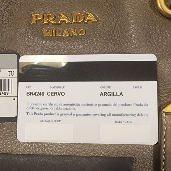 Prada Gray Leather Women's Bag - Picture 16 of 16